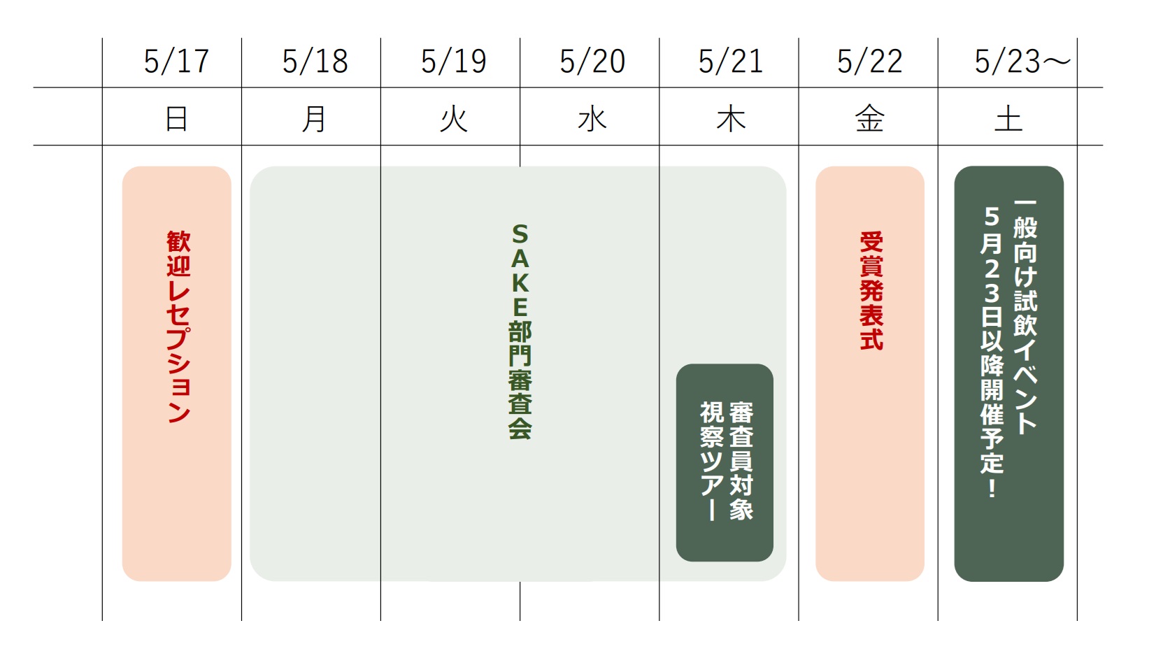 開催行事カレンダー
